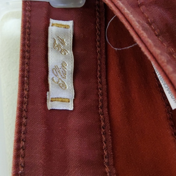 Zara Women's Primum Denim Burgundy Skinny Jeans Size 4 - Picture 3 of 5